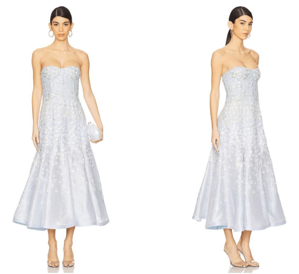 LA FUORI Vasilisa Petale Gown in Ice Blue Size XS $1350